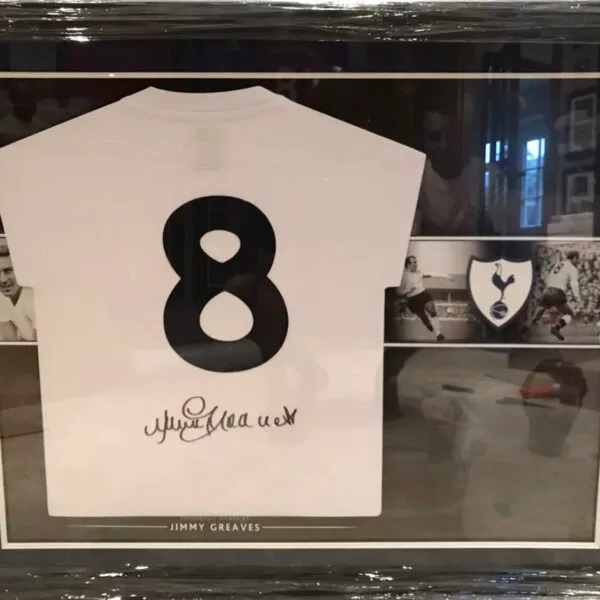 Jimmy Greaves Signed Retro Tottenham Hotspur Shirt Spurs