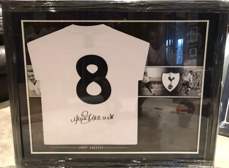 Jimmy Greaves Signed Retro Tottenham Hotspur Shirt Spurs