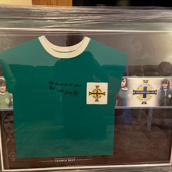 George Best Signed Retro Northern Ireland Shirt