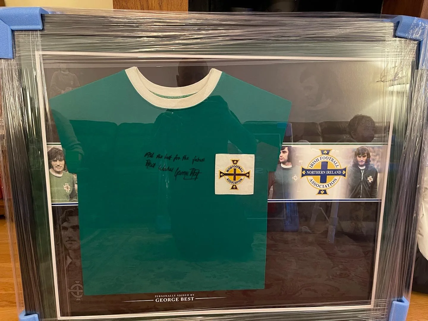 George Best Signed Retro Northern Ireland Shirt