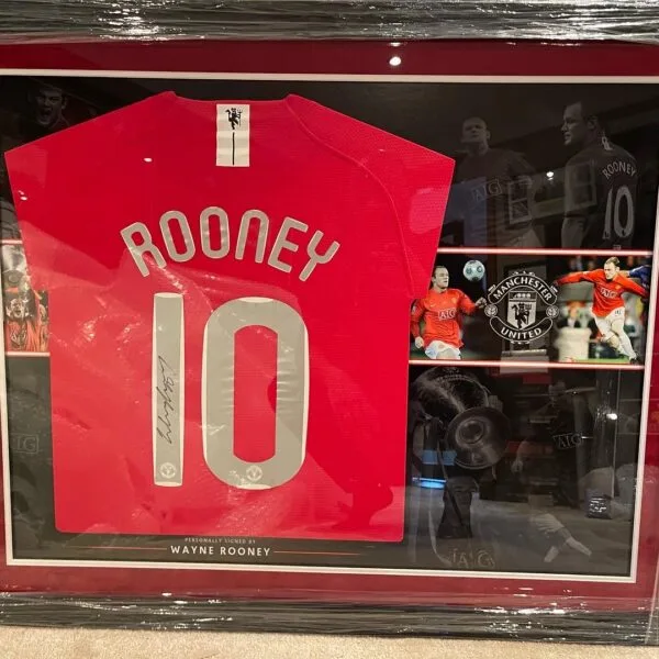 Wayne Rooney Signed Manchester United 2008 Champions League Shirt