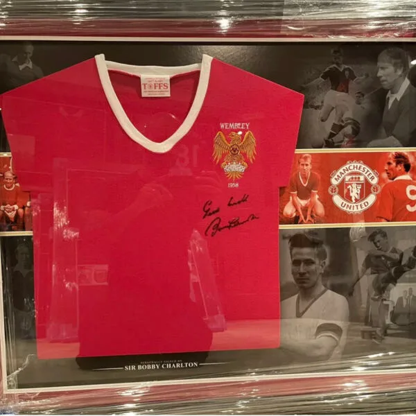 Sir Bobby Charlton Signed 1958 Manchester United Shirt