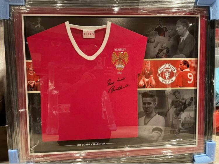 Sir Bobby Charlton Signed 1958 Manchester United Shirt
