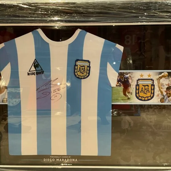 Diego Maradona Signed Argentina Shirt Jersey World Cup 1986