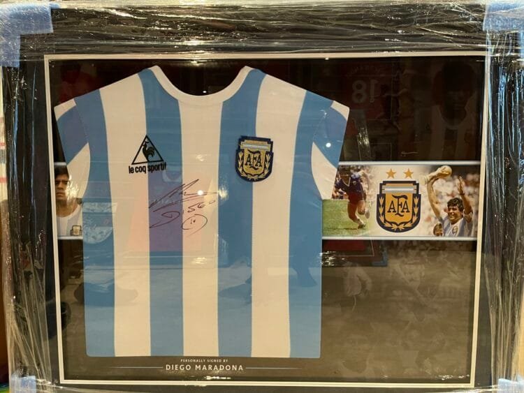 Diego Maradona Signed Argentina Shirt Jersey World Cup 1986