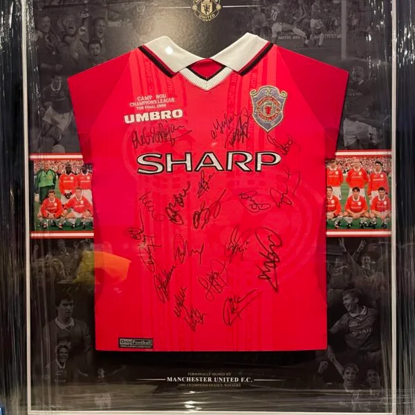 Manchester United signed 1999 Treble Champions League winners shirt