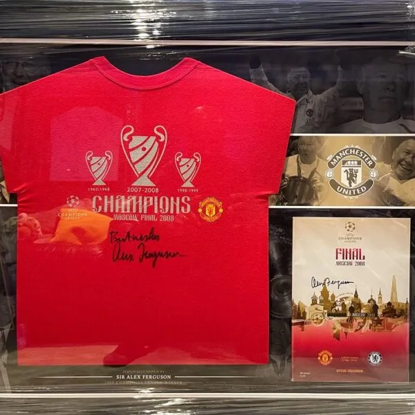 Sir Alex Ferguson Signed Manchester United shirt and programme 2008