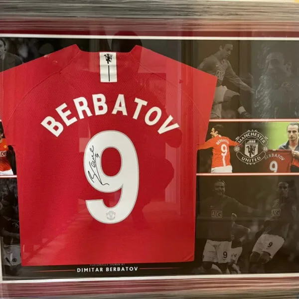 Dimitar Berbatov Signed 2009 Manchester United Shirt