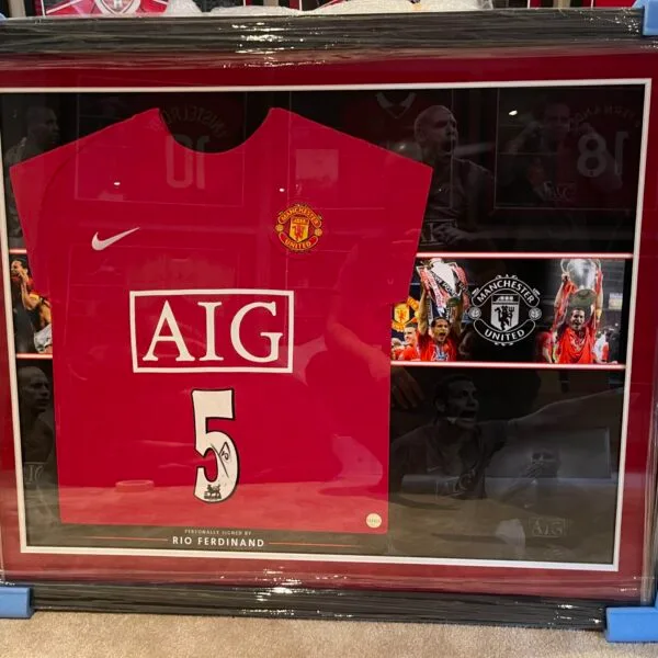 Rio Ferdinand Signed 2008 Manchester United Shirt