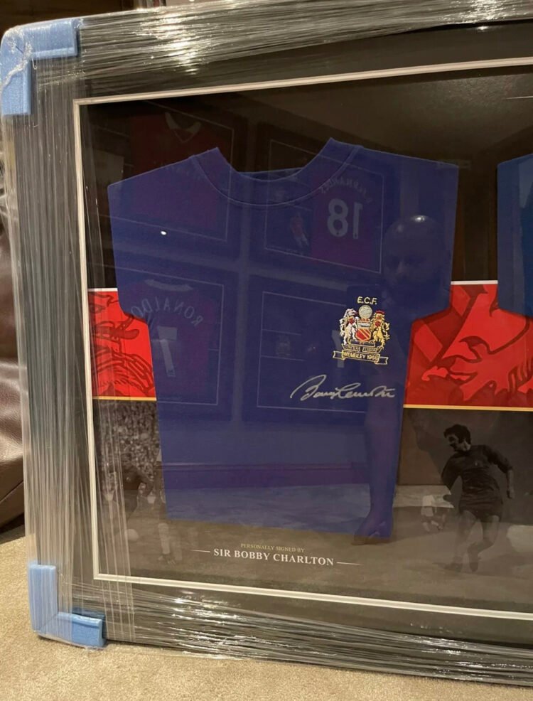 George Best, Denis Law and Sir Bobby Charlton signed Manchester United shirt - Image 2