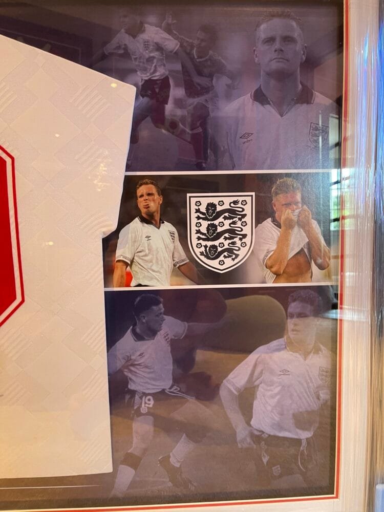 Paul Gazza Gascoigne signed 1990 England shirt - Image 3