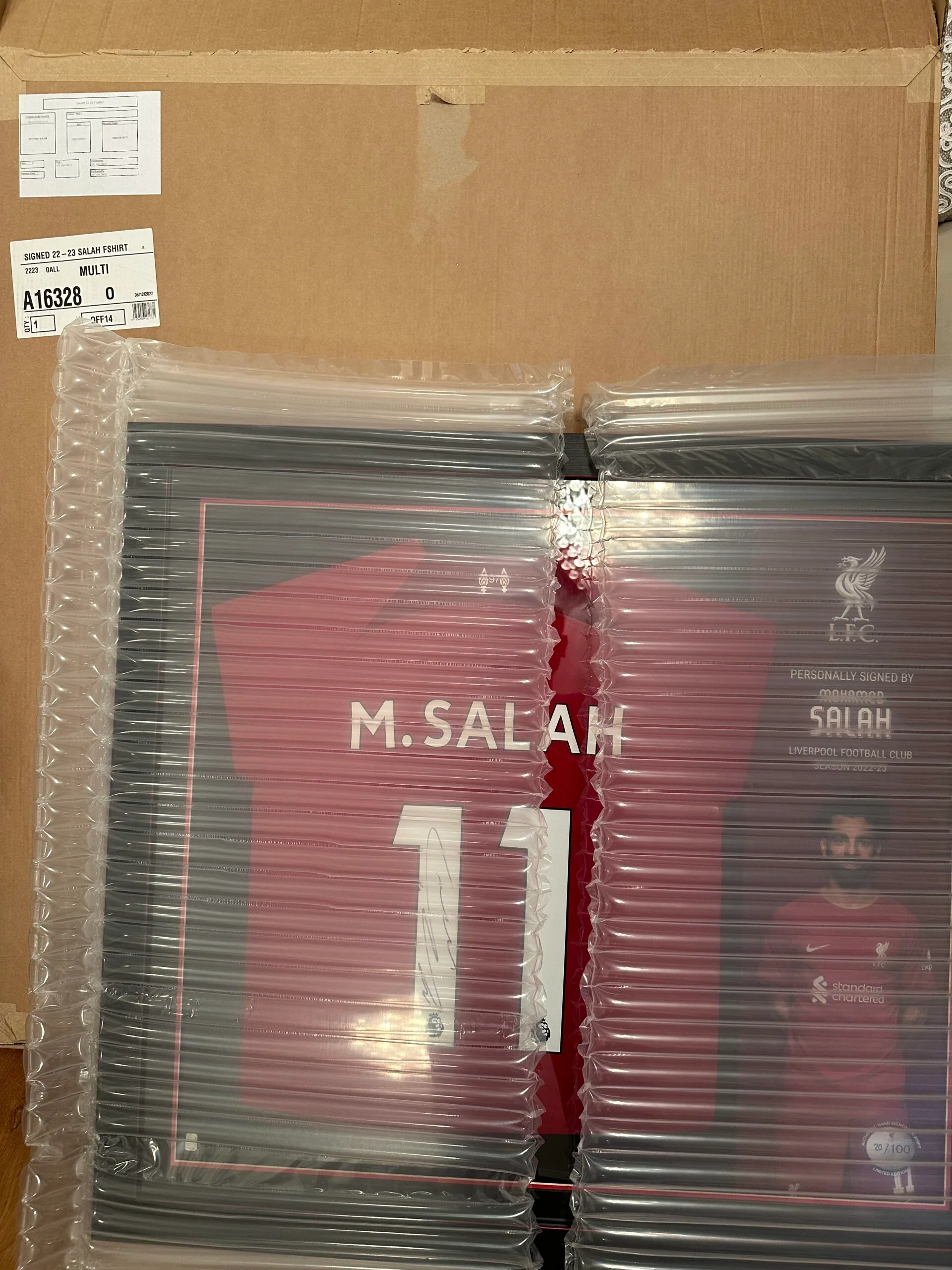 Mohamed Mo Salah signed 2022/23 Liverpool shirt. Limited Edition of 100 - Image 11