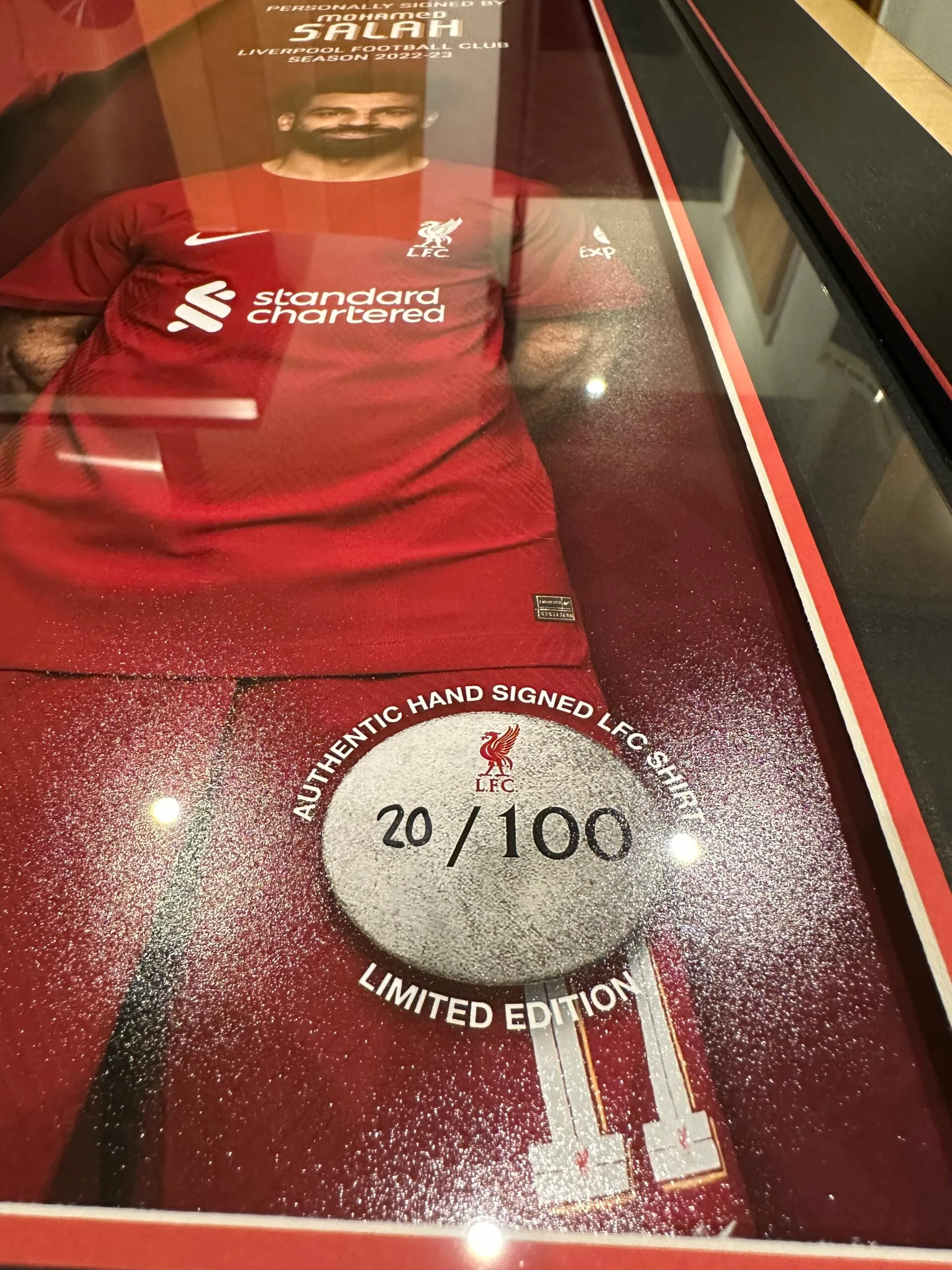 Mohamed Mo Salah signed 2022/23 Liverpool shirt. Limited Edition of 100 - Image 3