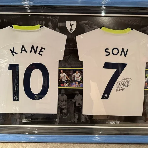 Harry Kane and Son Heung-min signed 2022/23 Tottenham Hotspur shirt