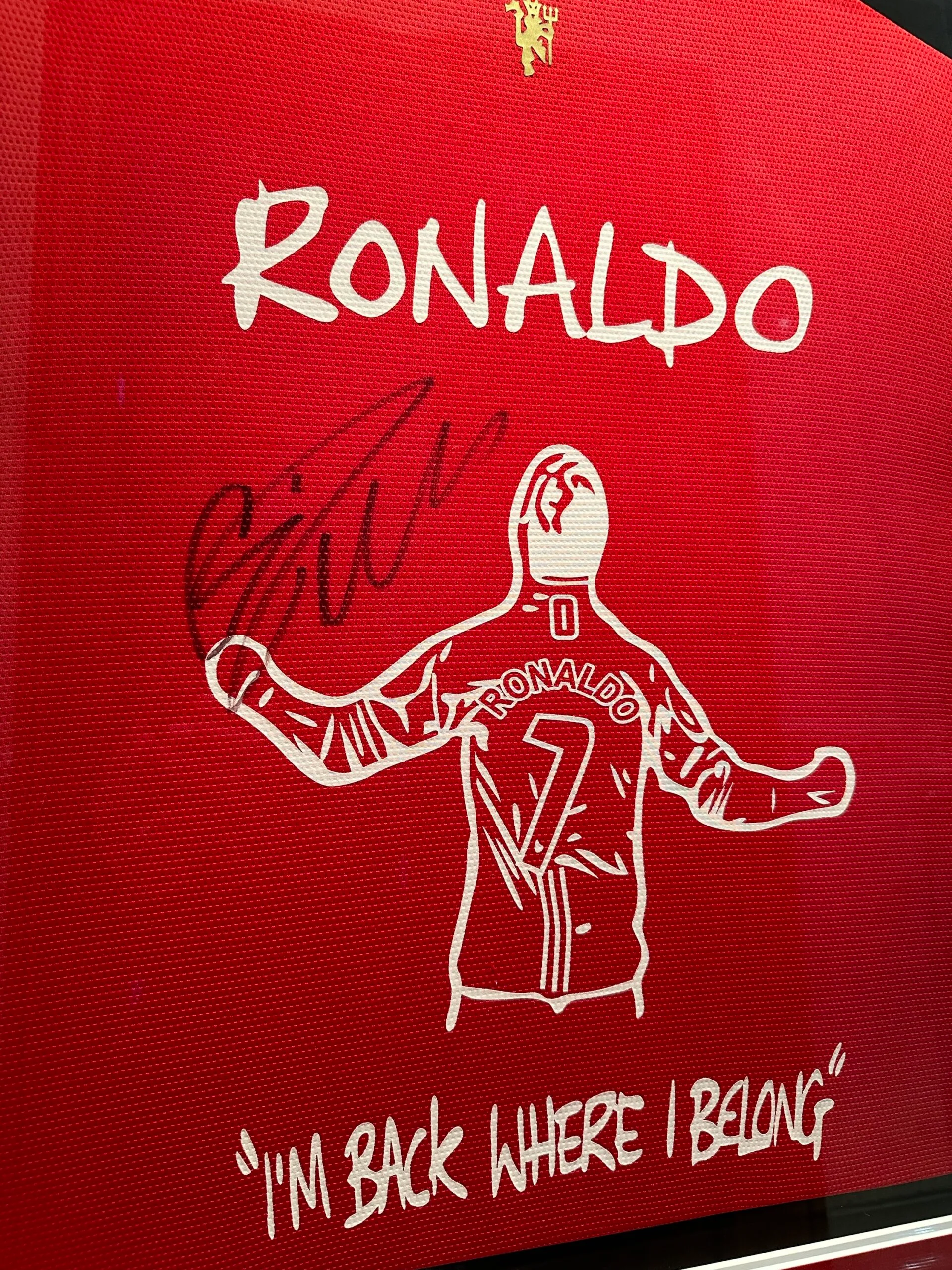 Cristiano Ronaldo signed 'I'm back where I belong' 2021 Manchester United shirt - Image 9