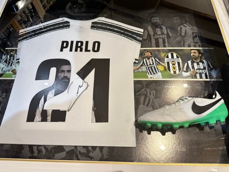 Andrea Pirlo signed Juventus shirt and boot display - Image 6