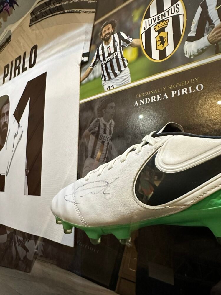 Andrea Pirlo signed Juventus shirt and boot display - Image 7