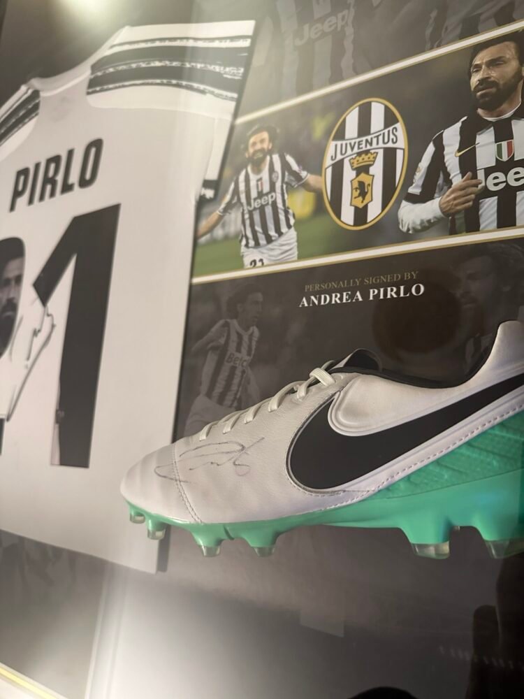 Andrea Pirlo signed Juventus shirt and boot display - Image 5