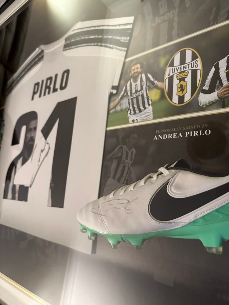 Andrea Pirlo signed Juventus shirt and boot display - Image 4