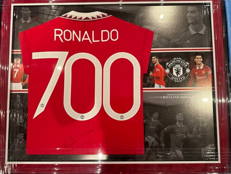 Cristiano Ronaldo signed Manchester United 700 goals shirt