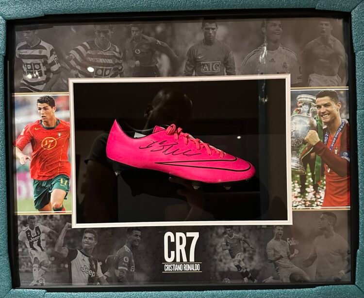 Cristiano Ronaldo CR7 signed boot