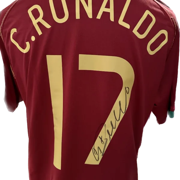 Cristiano Ronaldo signed 2007 Portugal shirt CR17 ICONS