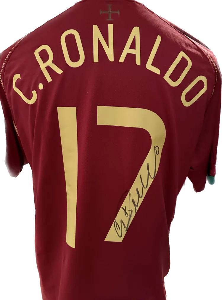 Cristiano Ronaldo signed 2007 Portugal shirt CR17 ICONS