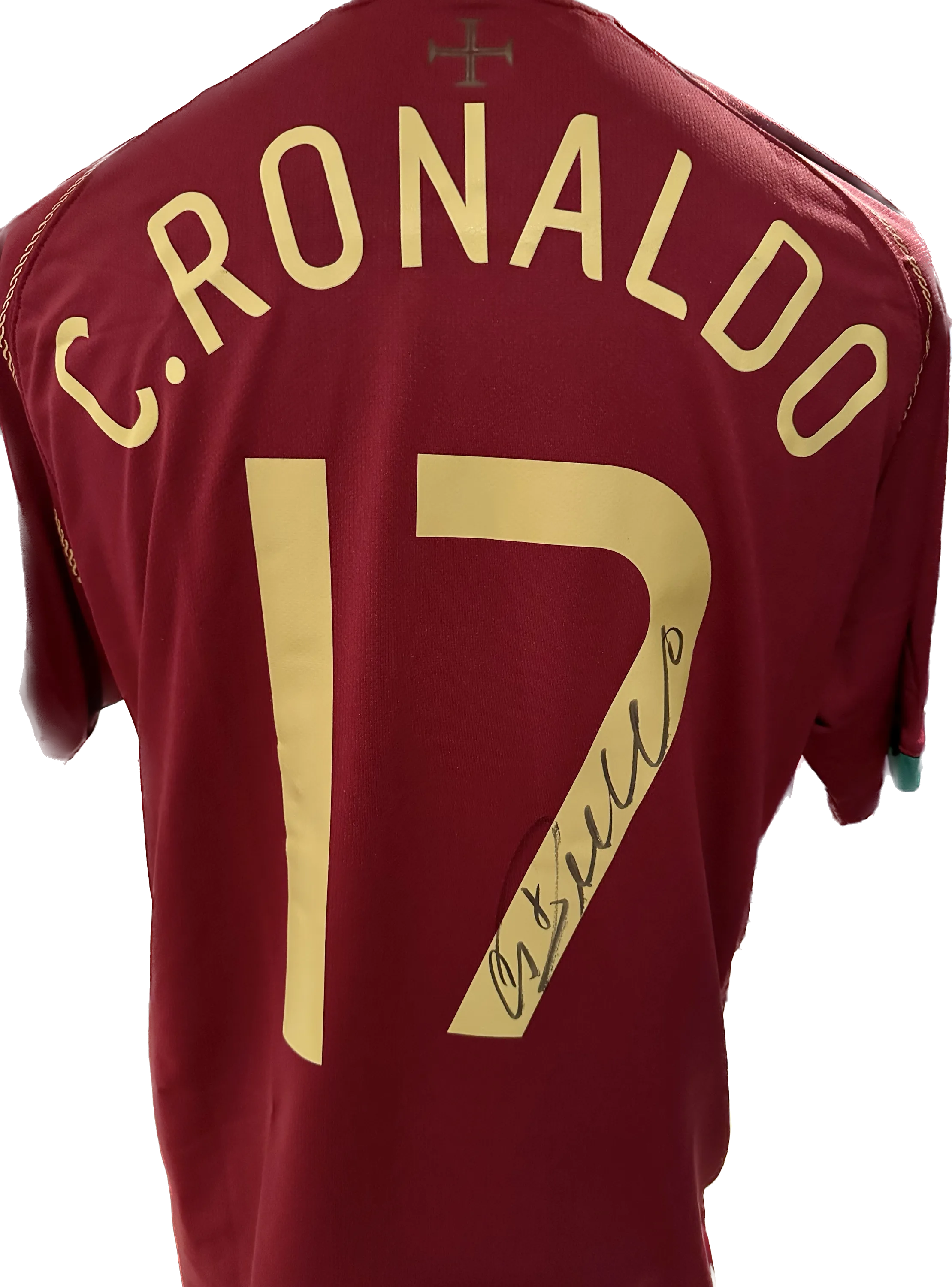 Cristiano Ronaldo signed 2007 Portugal shirt CR17 ICONS
