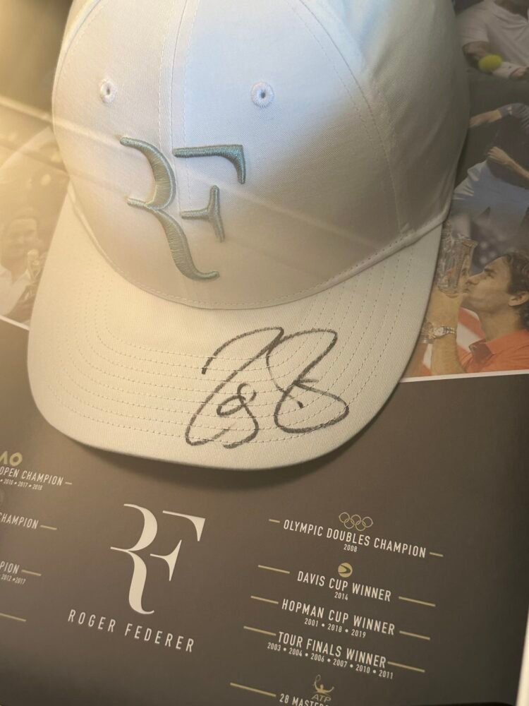 Roger Federer signed tennis career cap - Image 11