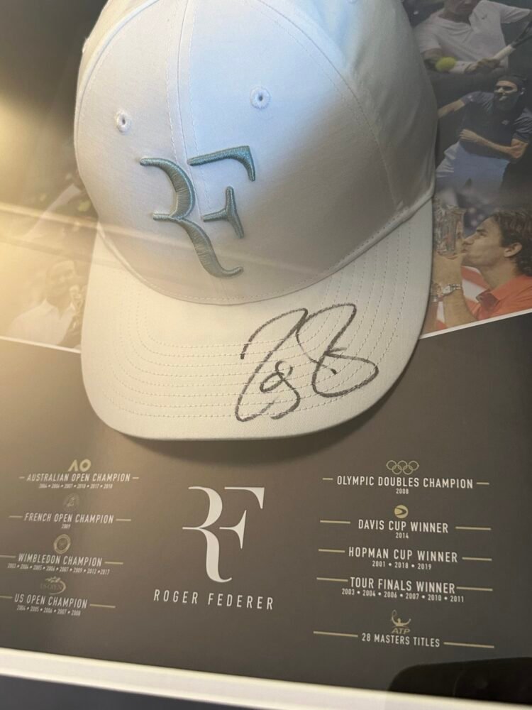 Roger Federer signed tennis career cap - Image 8