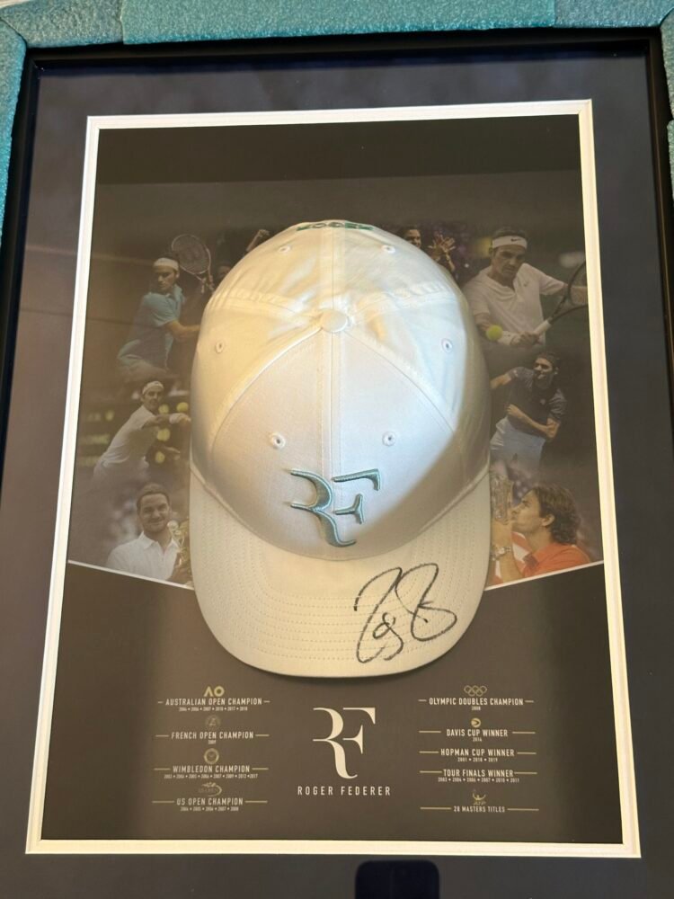 Roger Federer signed tennis career cap - Image 6