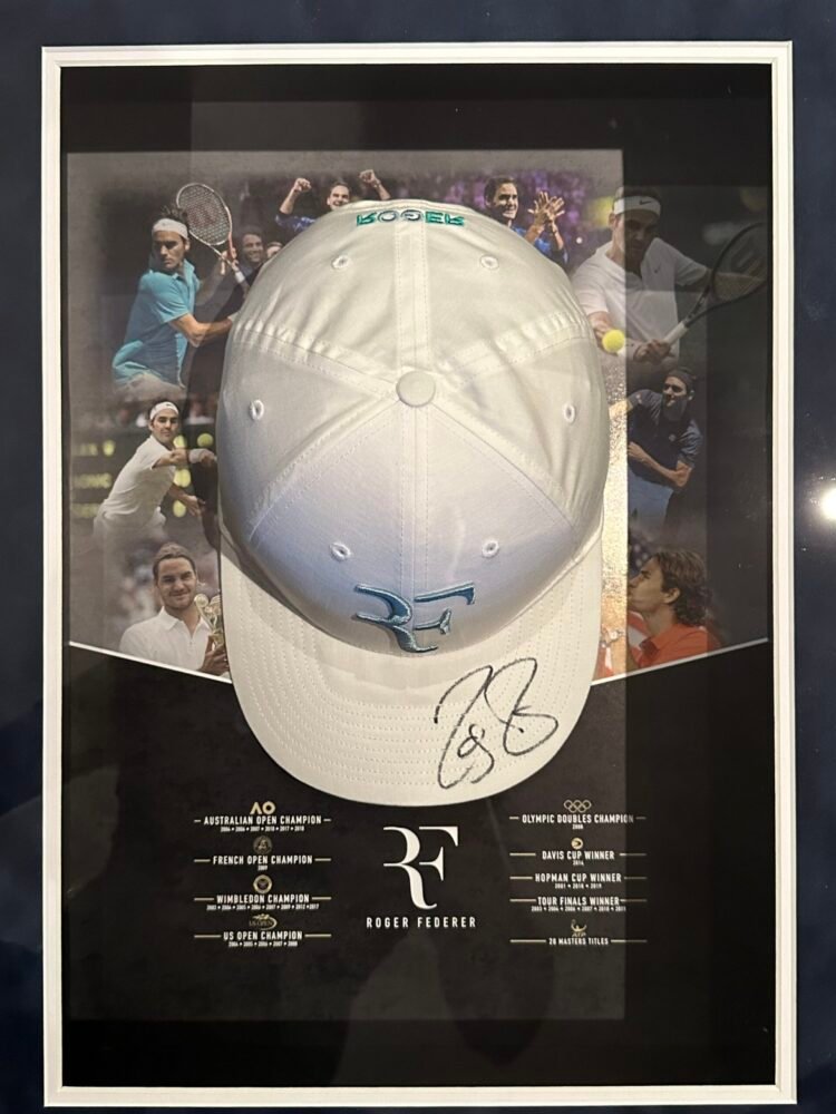 Roger Federer signed tennis career cap - Image 5