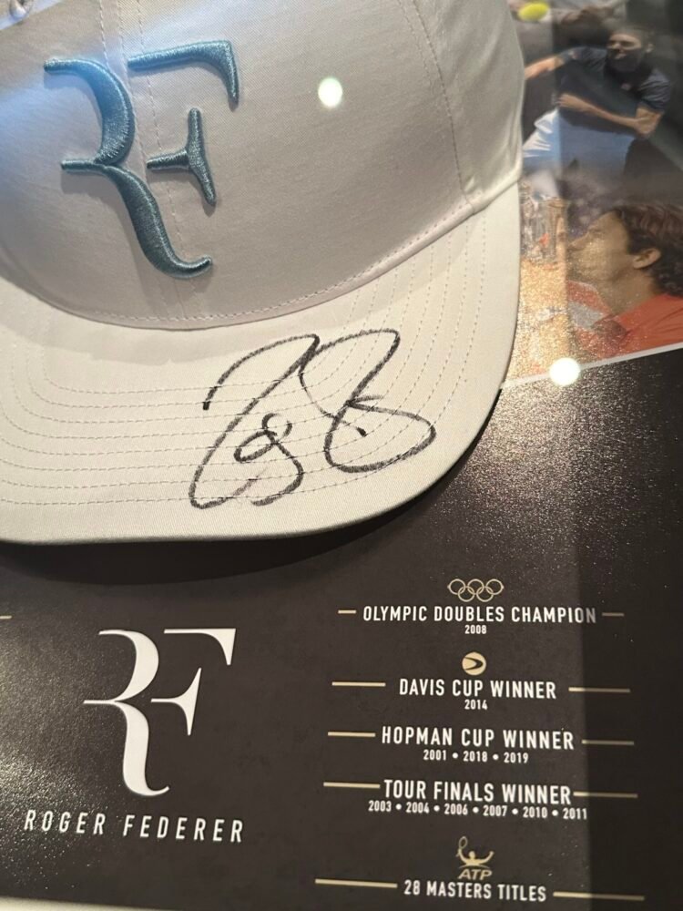 Roger Federer signed tennis career cap - Image 3