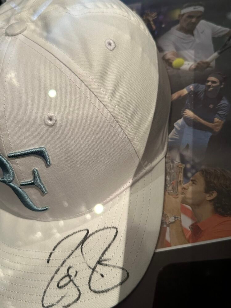 Roger Federer signed tennis career cap