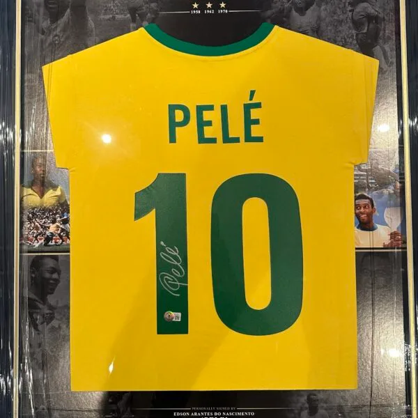 Pele signed Brazil shirt Beckett authenticated