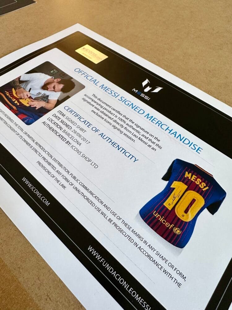 Cristiano Ronaldo Real Madrid & Lionel Messi Barcelona signed shirts Icons - Image 19
