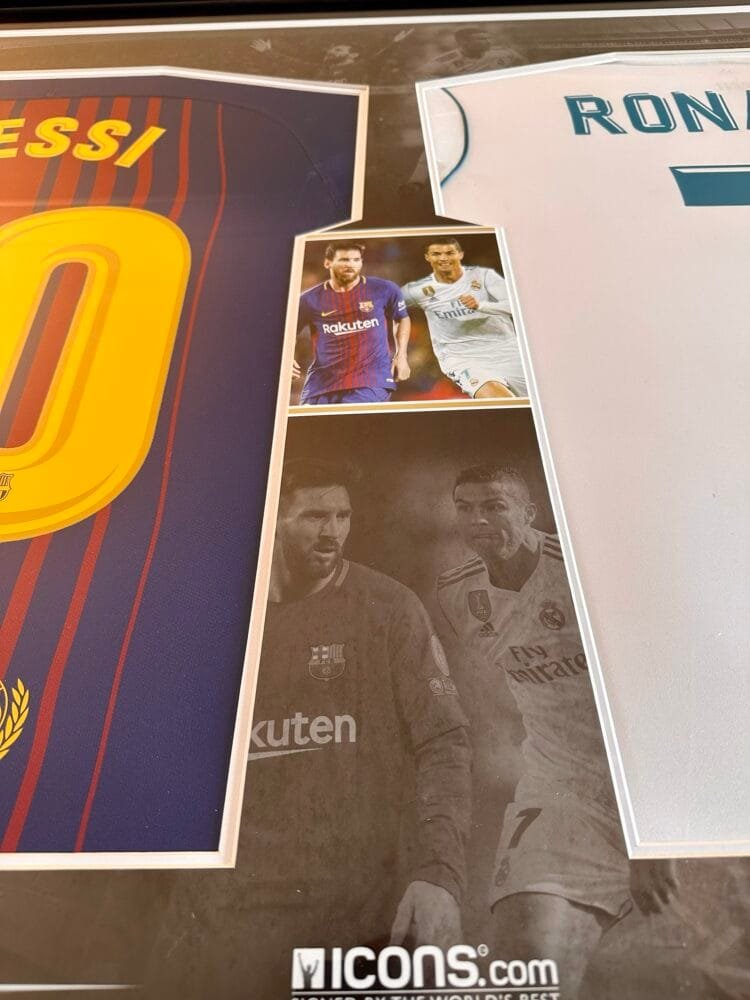 Cristiano Ronaldo Real Madrid & Lionel Messi Barcelona signed shirts Icons - Image 11