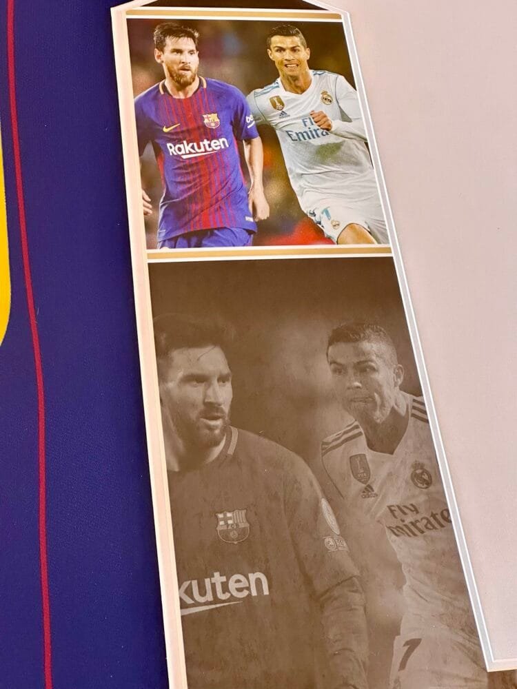 Cristiano Ronaldo Real Madrid & Lionel Messi Barcelona signed shirts Icons - Image 13