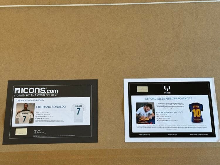 Cristiano Ronaldo Real Madrid & Lionel Messi Barcelona signed shirts Icons - Image 20