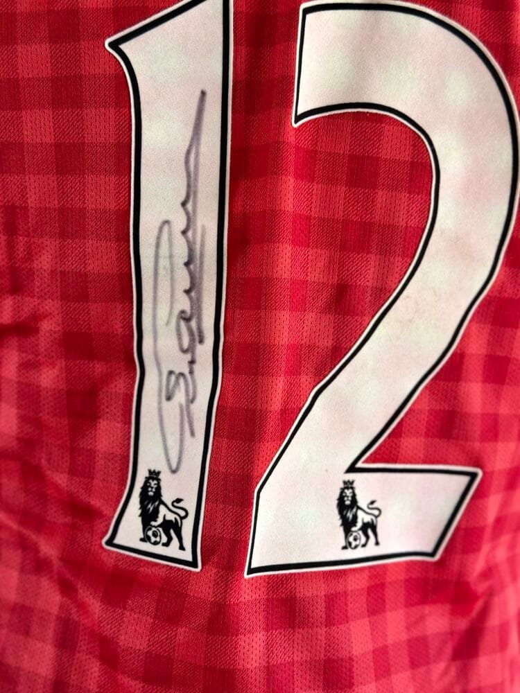 Chris Smalling signed match worn Manchester United shirt Manchester City 2012/13 - Image 6