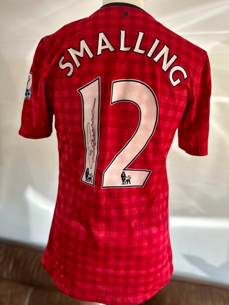 Chris Smalling signed match worn Manchester United shirt Manchester City 2012/13 - Image 7