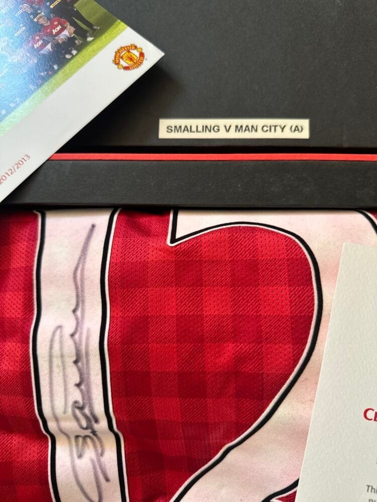 Chris Smalling signed match worn Manchester United shirt Manchester City 2012/13 - Image 14