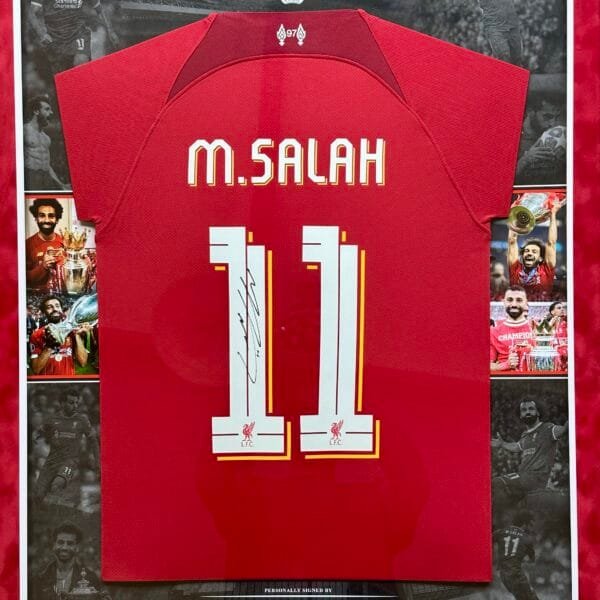 Mohamed Salah signed Liverpool shirt Official COA
