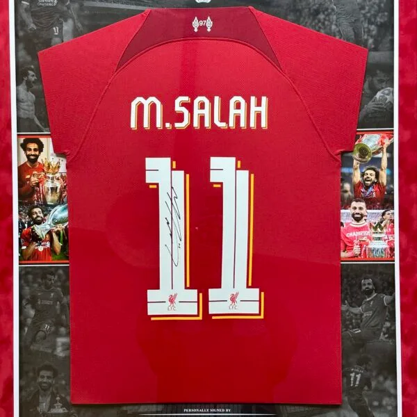 Mohamed Salah signed Liverpool shirt Official COA