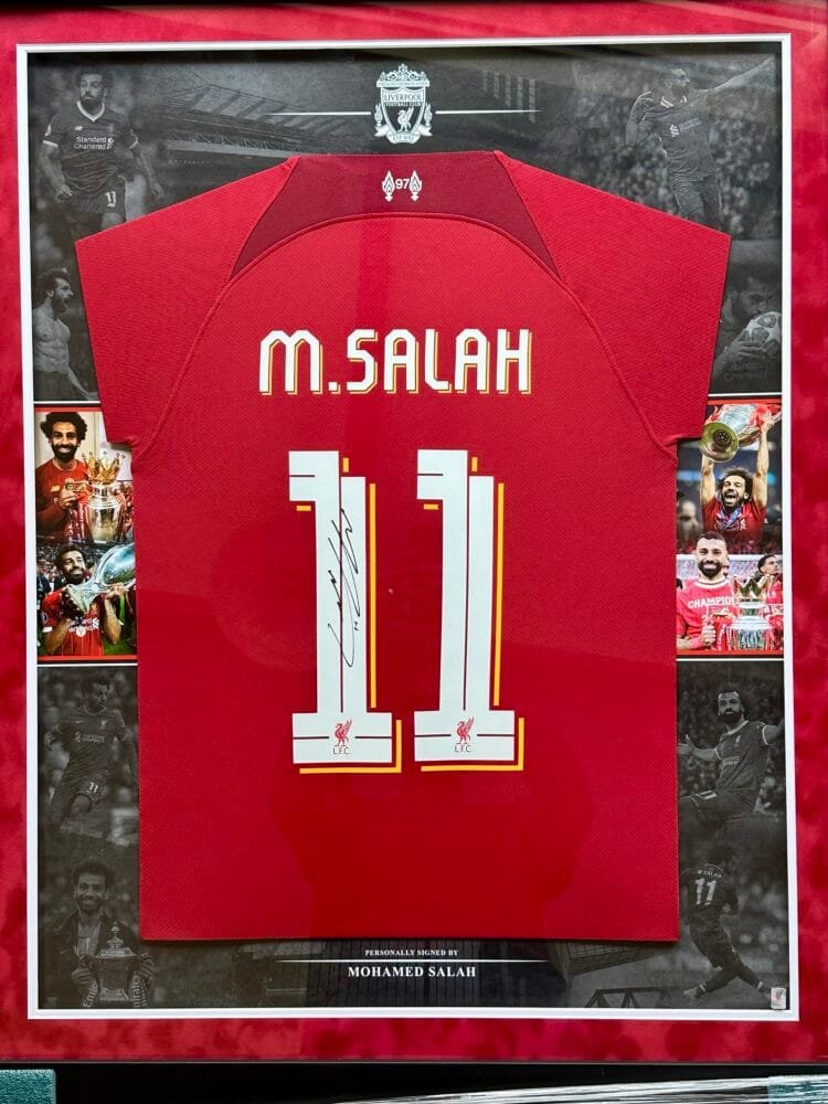 Mohamed Salah signed Liverpool shirt Official COA