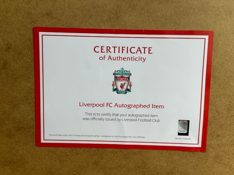 Mohamed Salah signed Liverpool shirt Official COA - Image 8