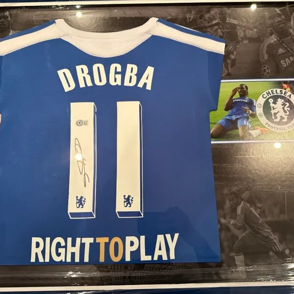 Didier Drogba signed Chelsea shirt. 